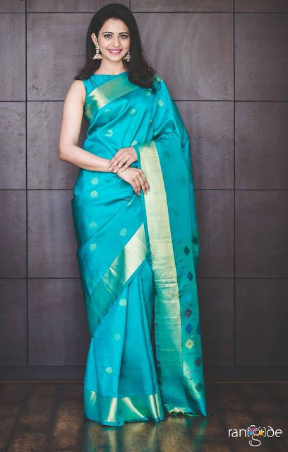 Actress Rakul Preet Singh Photos In Traditional Green Saree 5